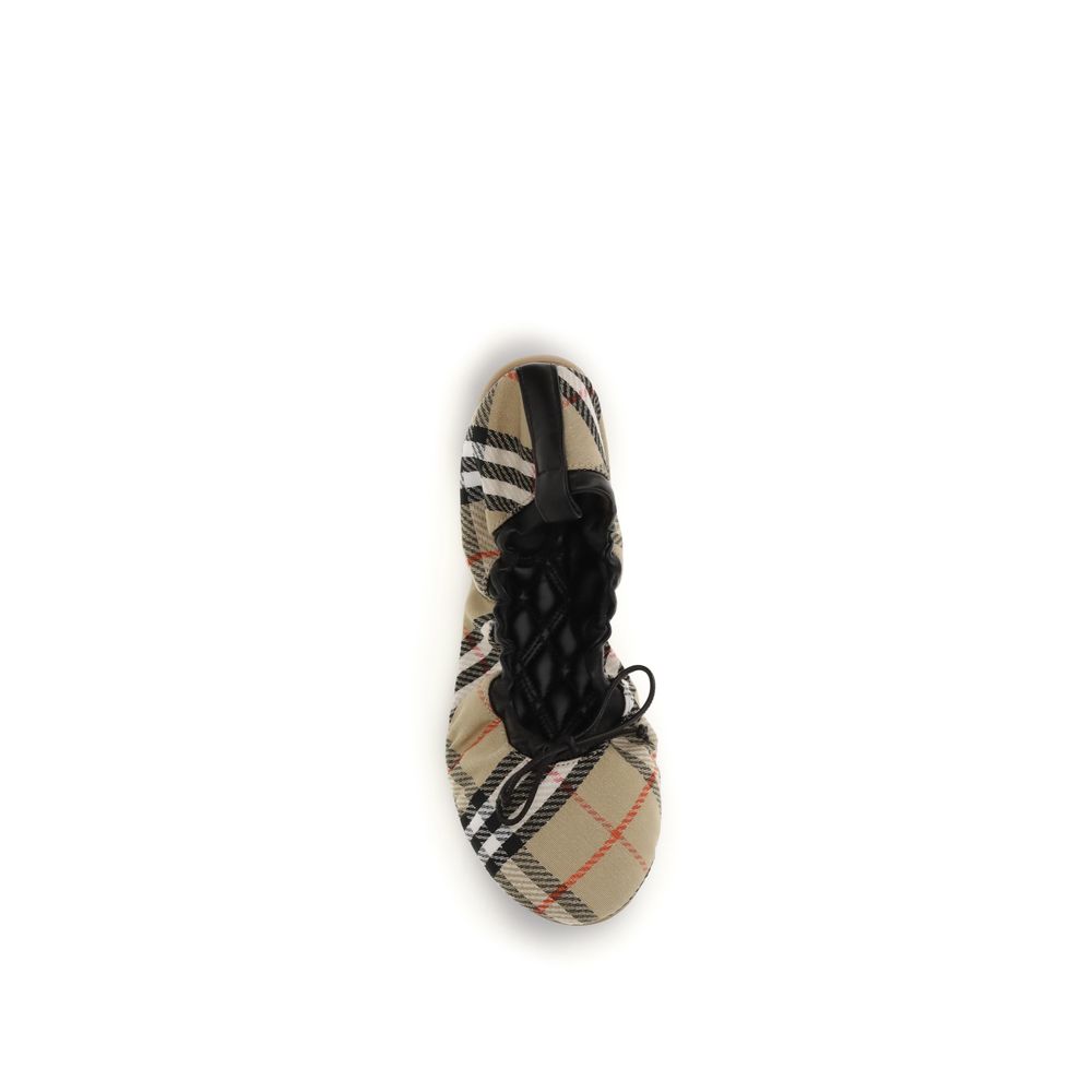 Burberry The Fawn Check Ballerinas Flats