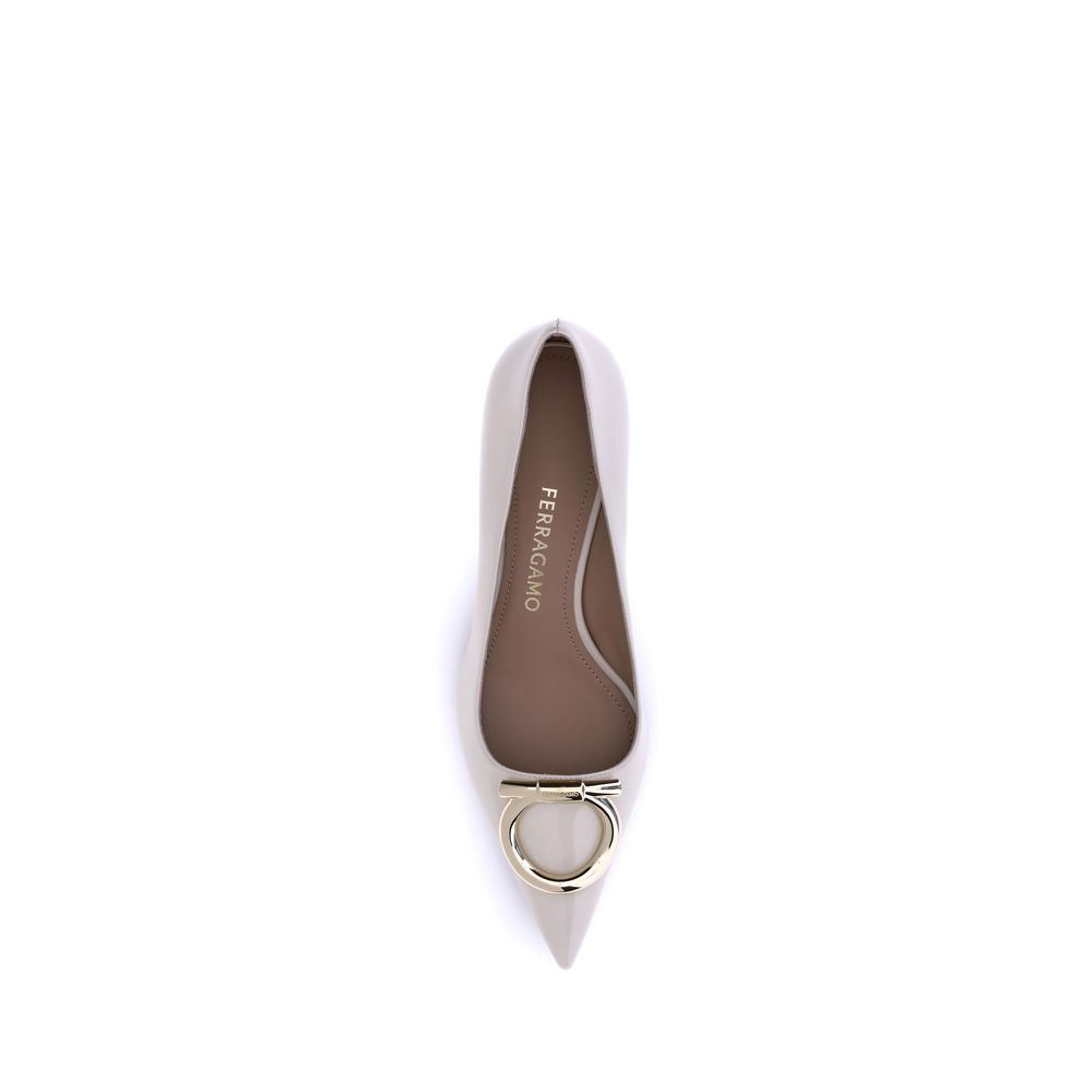 Ferragamo The Gancini Mid Heel Pumps