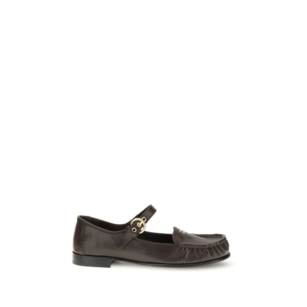 Miu Miu Buckled Slip-On Loafers