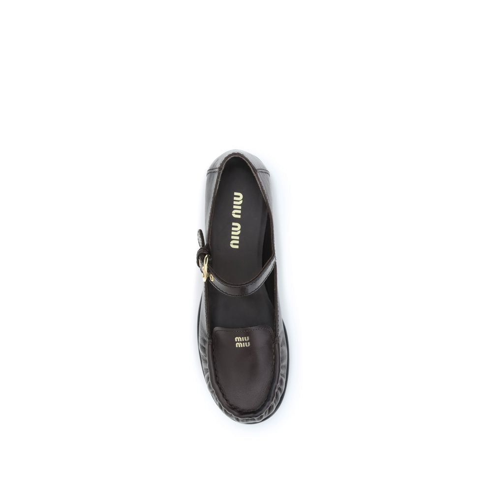 Miu Miu Buckled Slip-On Loafers