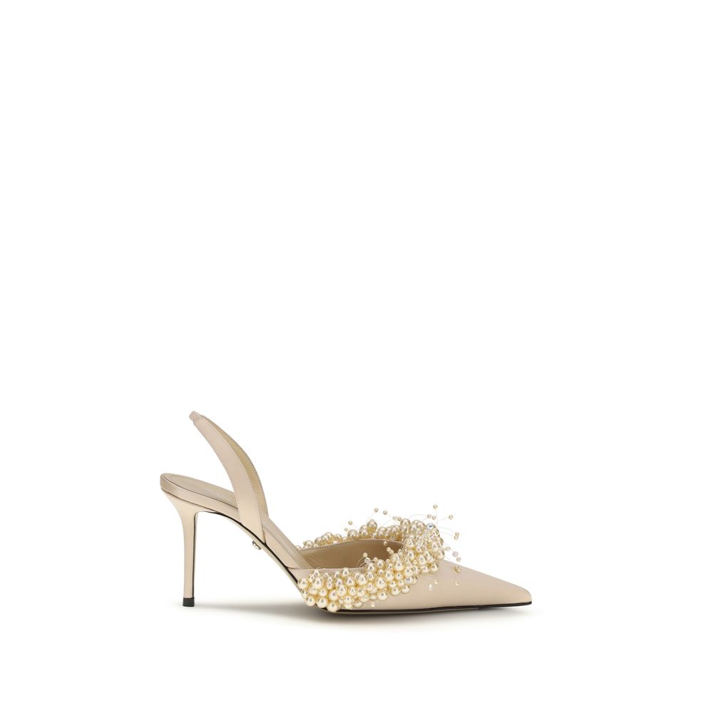 Mach&Mach The Floating Pearls Slingback Pumps