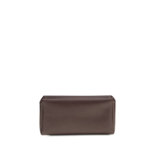 The Row The Compact leather Clutch
