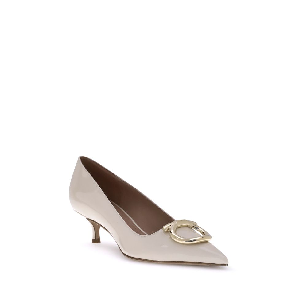 Ferragamo The Gancini Mid Heel Pumps