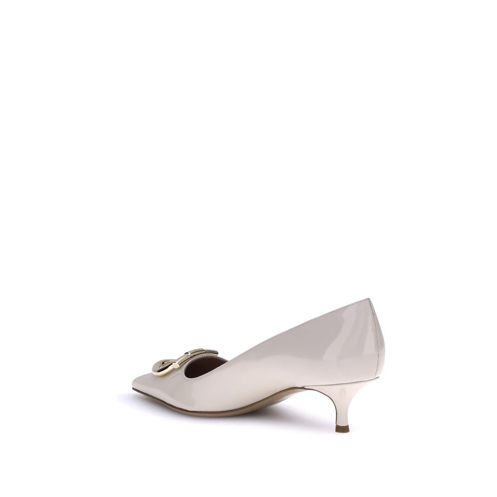 Ferragamo The Gancini Mid Heel Pumps