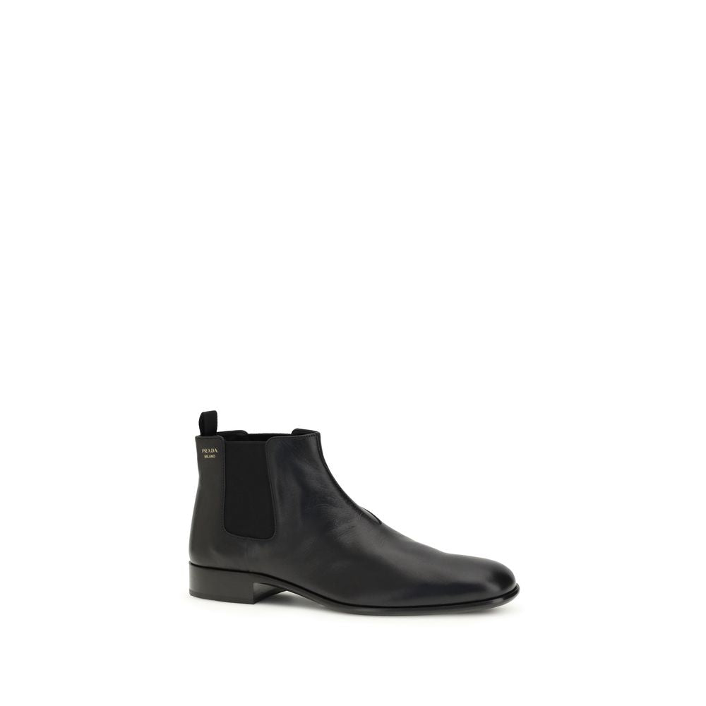 Prada Leder-Ankle-Boots