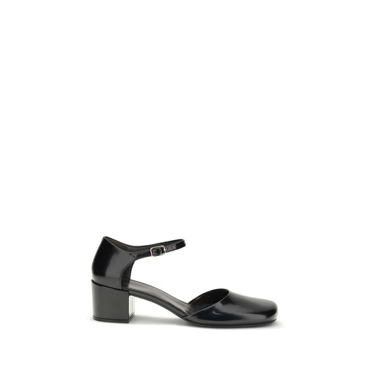 The Row Penelope Ankle Strap Mid Heel Pumps
