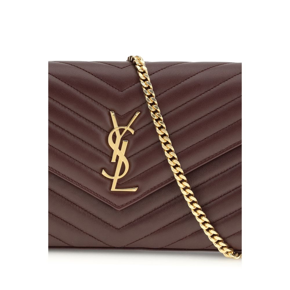 Saint Laurent Leather Monogram Shoulder Bag