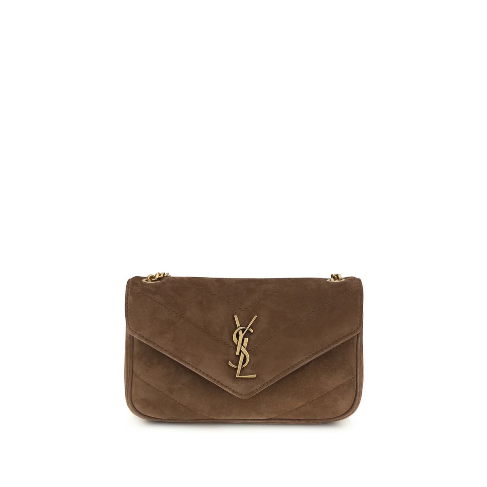 Saint Laurent The LouLou Mini Wildleder-Schultertasche