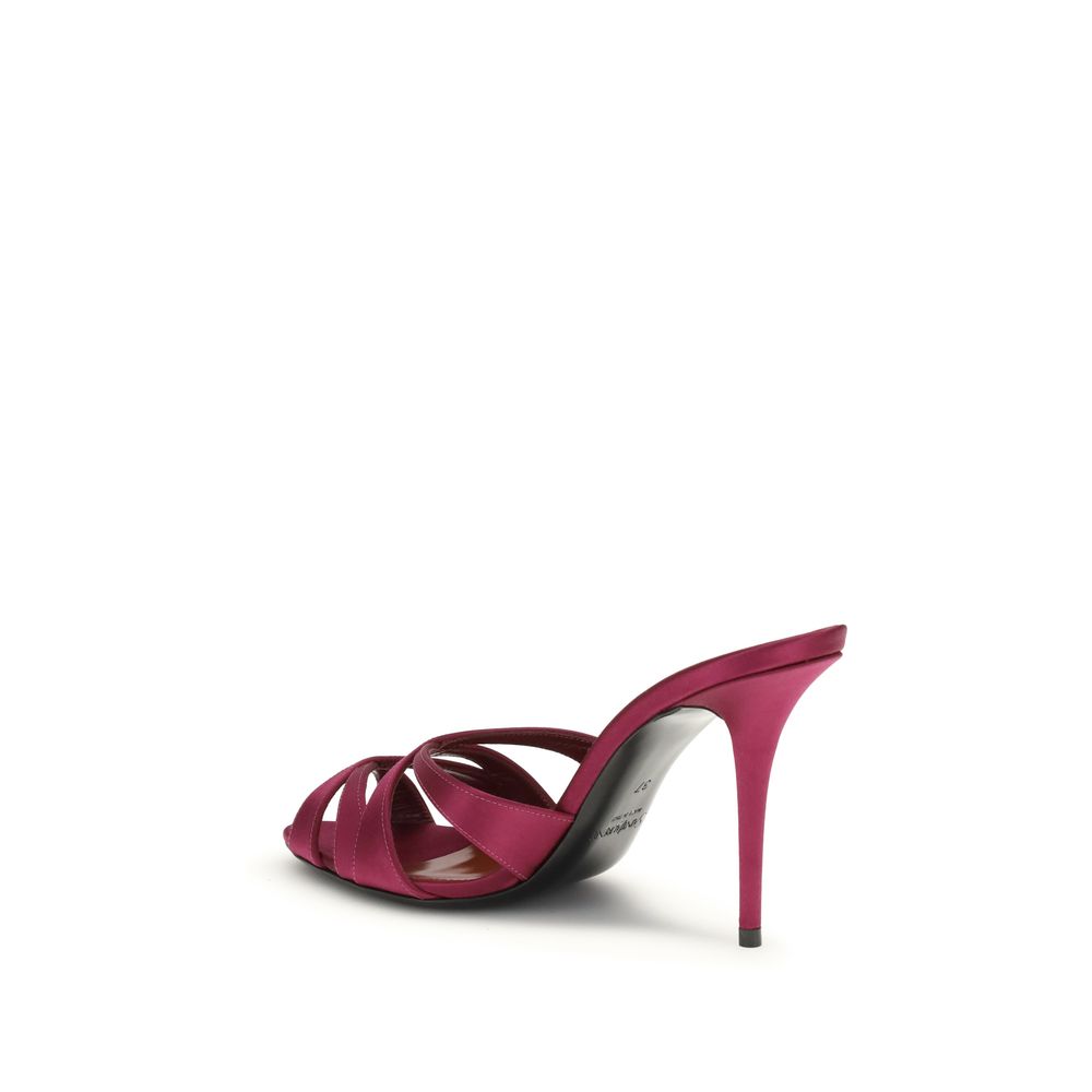 Saint Laurent The Crêpe Satin Chandelle Heel Sandalen