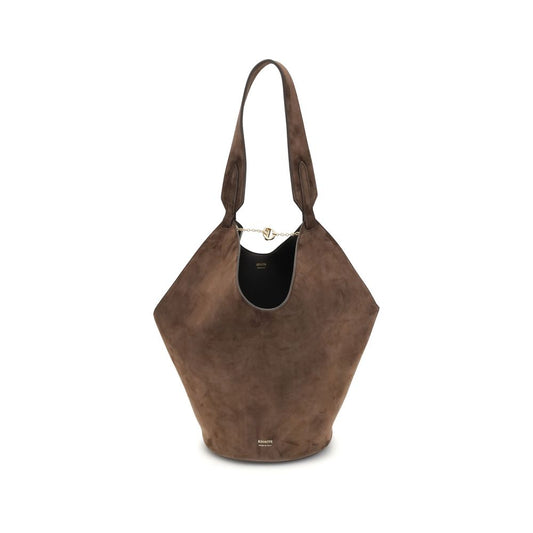Khaite Lotus Small Suede Shoulder Bag
